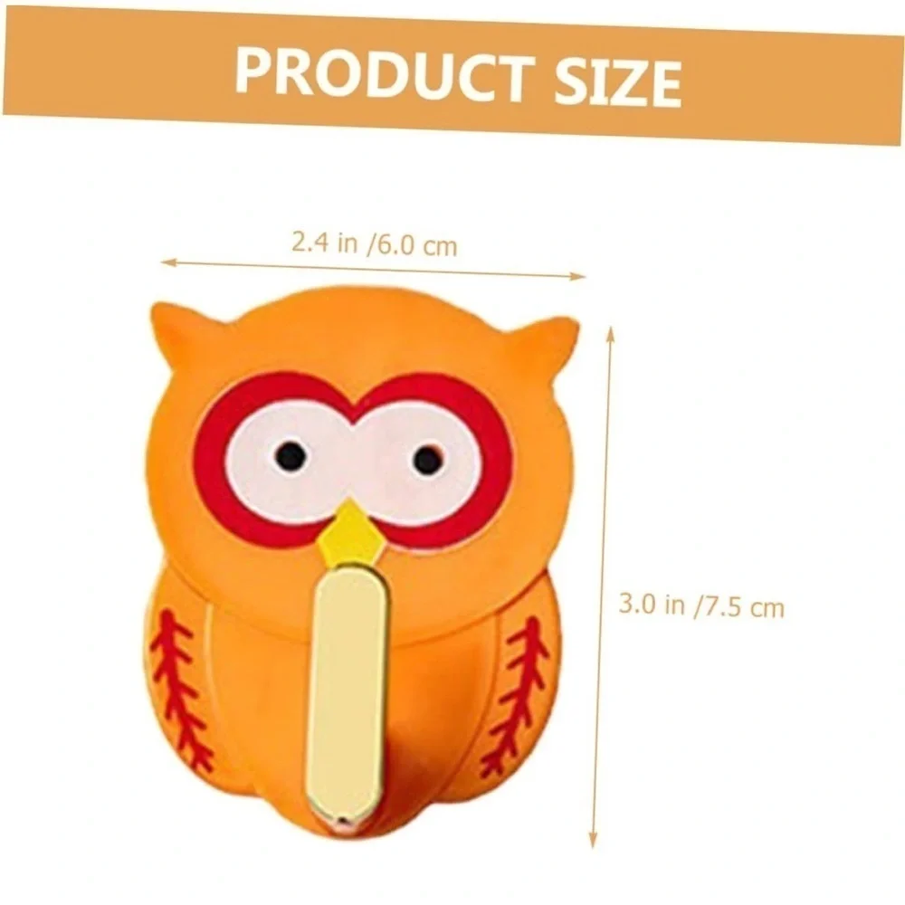 Alipis 12pcs Owl Sticky Hook Owl Key Holder Utility Cup Hook Animal (051)